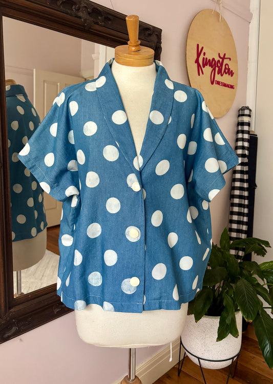 Valerie : Shawl collar blouse