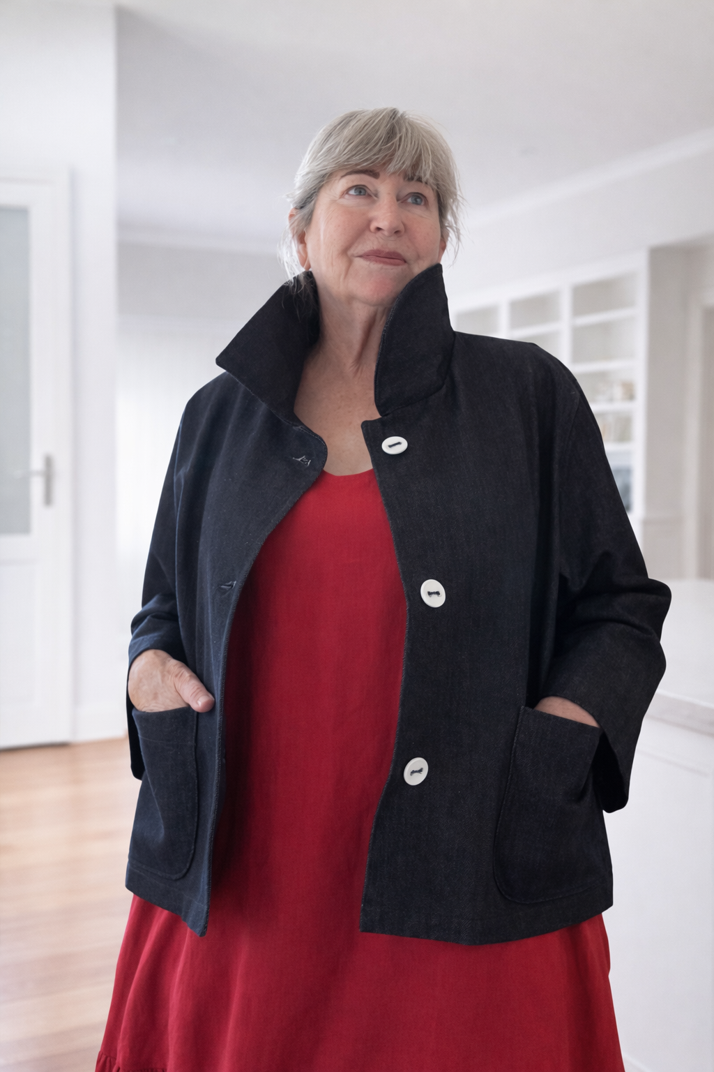 Twiggy Short | denim swing jacket