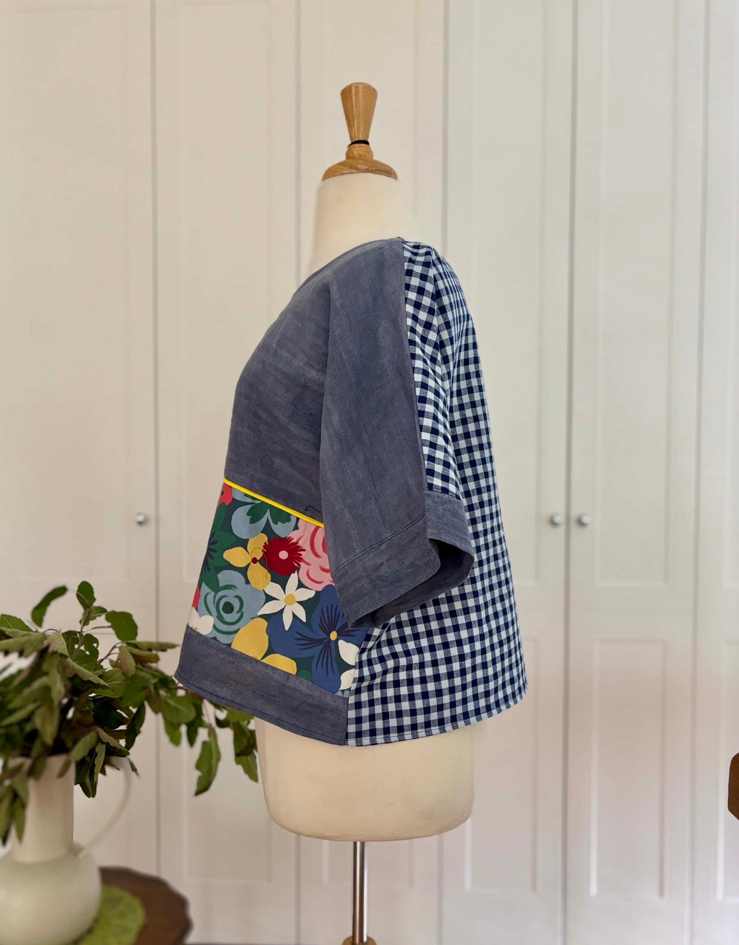 Zero Waste Crop Top : Navy Blues