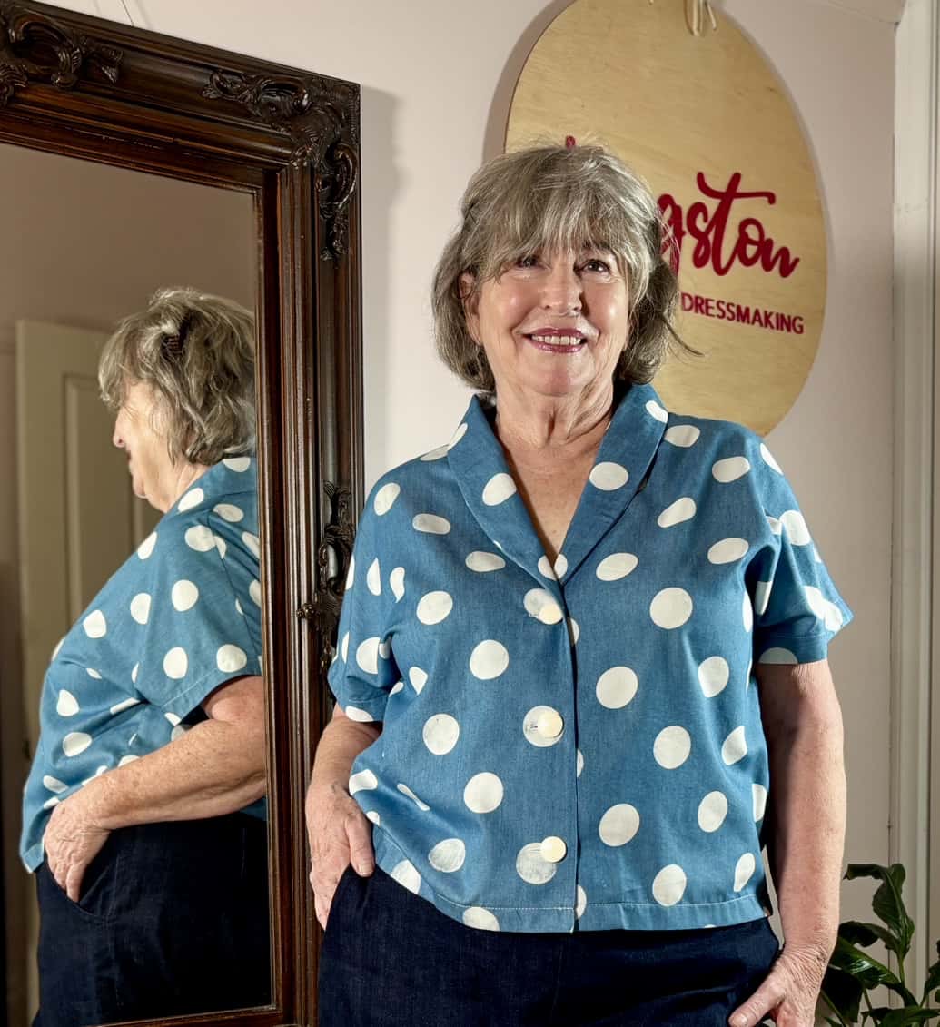 Valerie : Shawl collar blouse