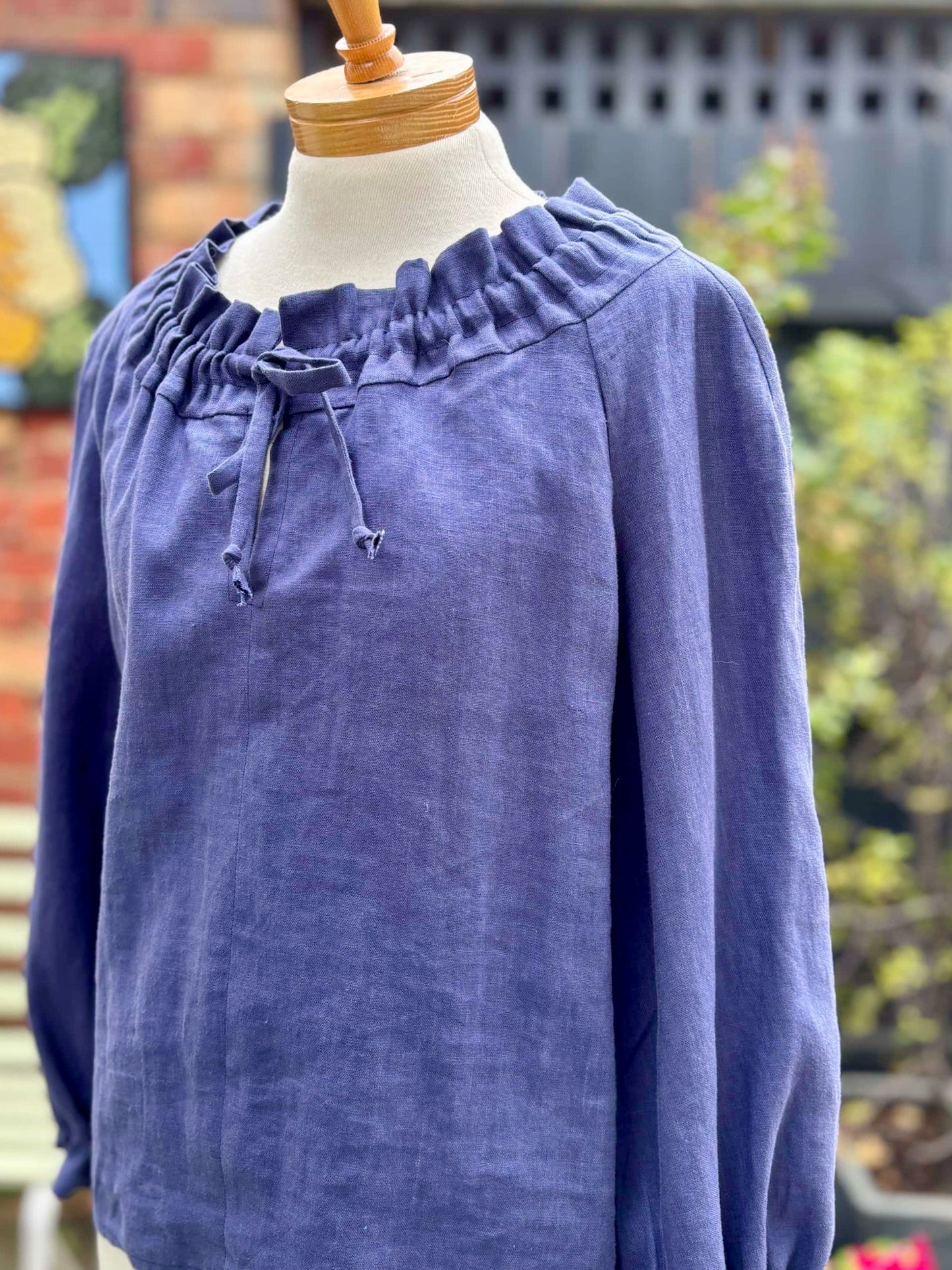 Peasant Blouse with Obi Belt