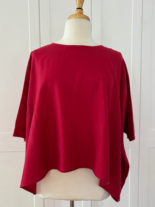 Alexa | Cherry Red Linen