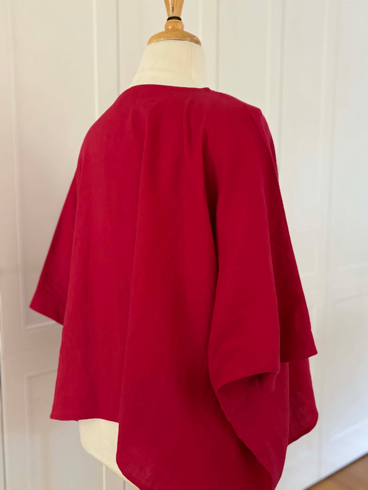 Alexa | Cherry Red Linen