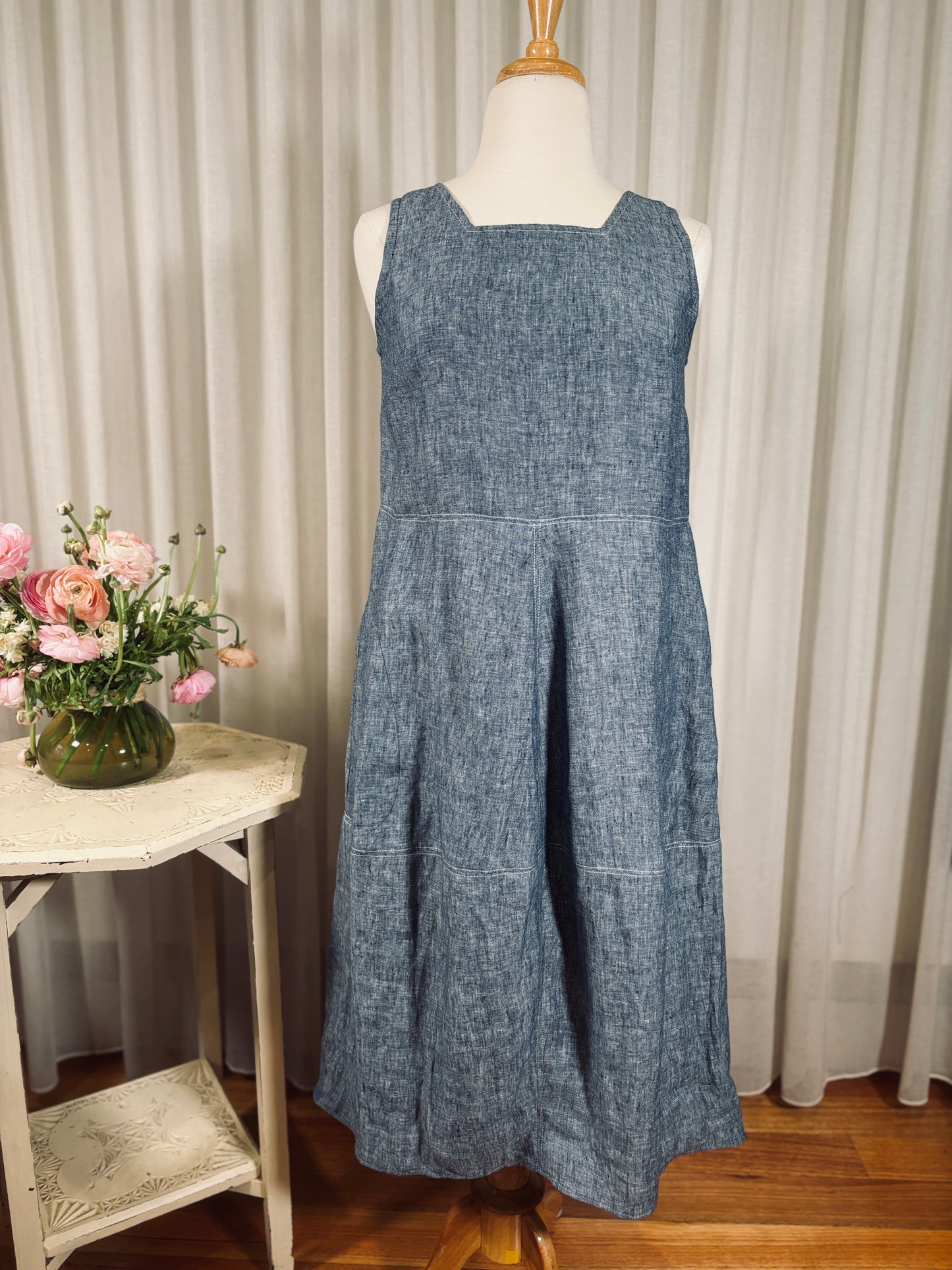 Rina Dress | Grey Marle Linen