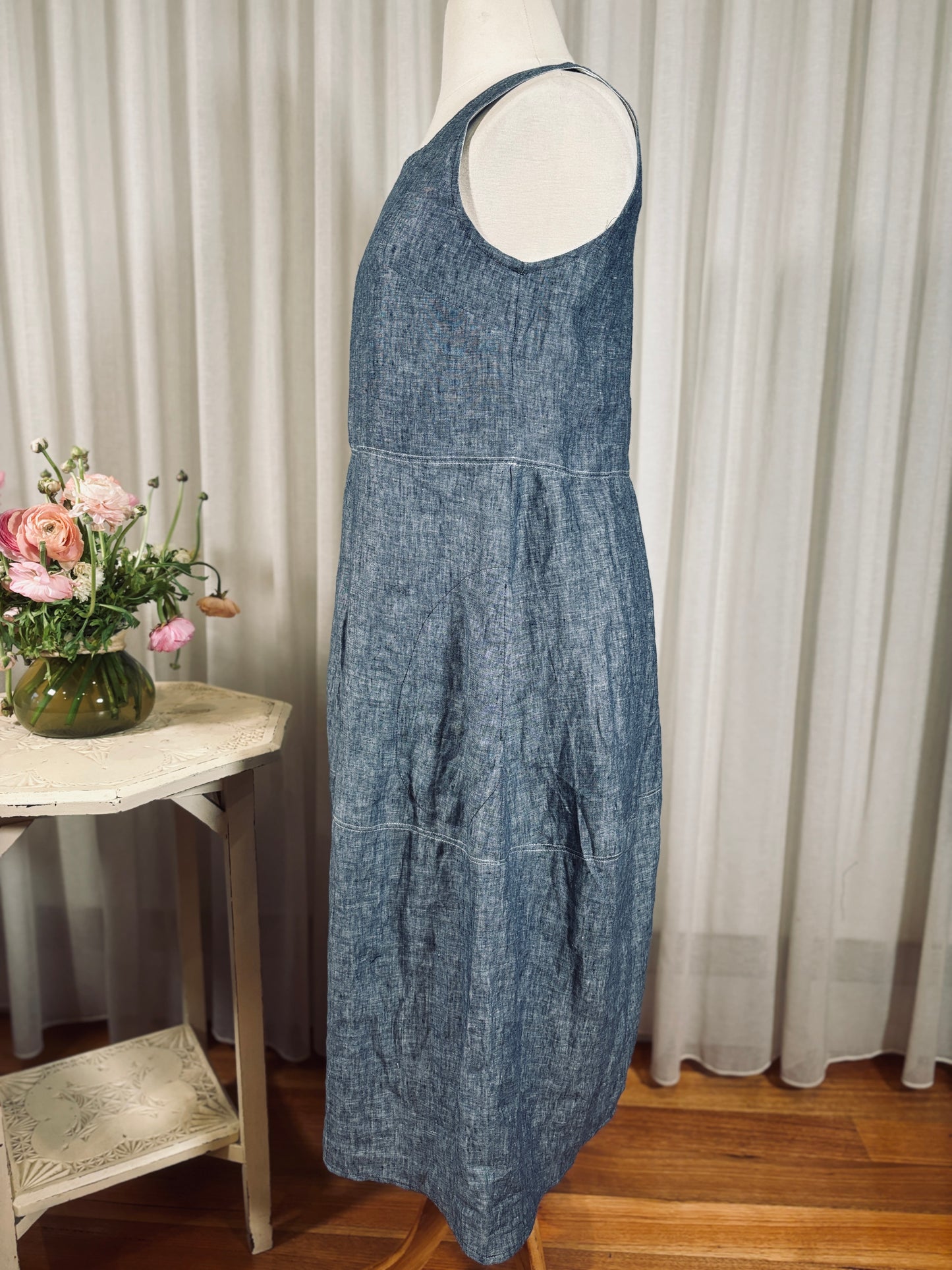 Rina Dress | Grey Marle Linen