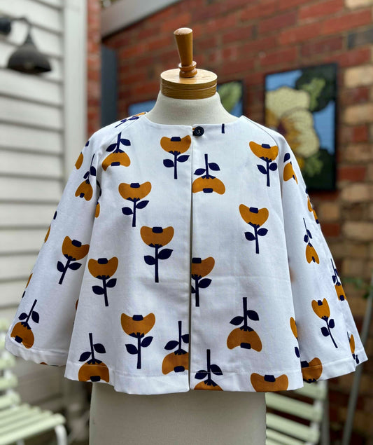 Swing Jacket | Brown Flowers