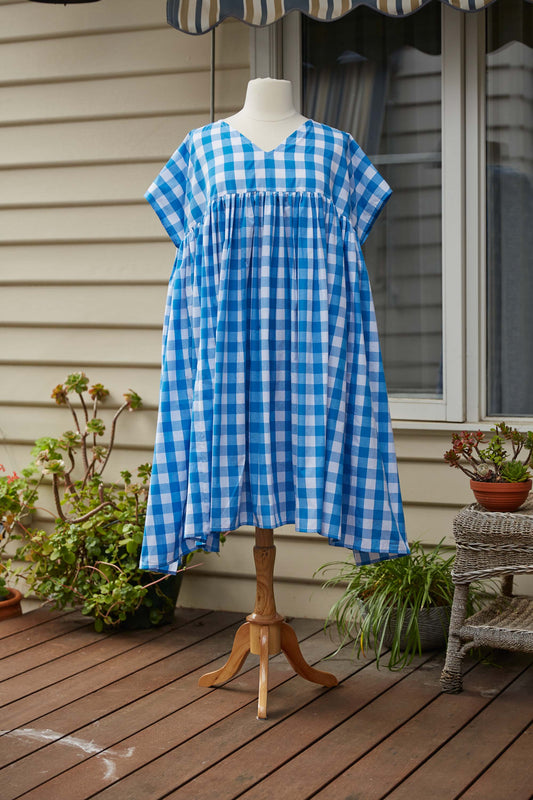 Ella Dress | Blue & White Gingham