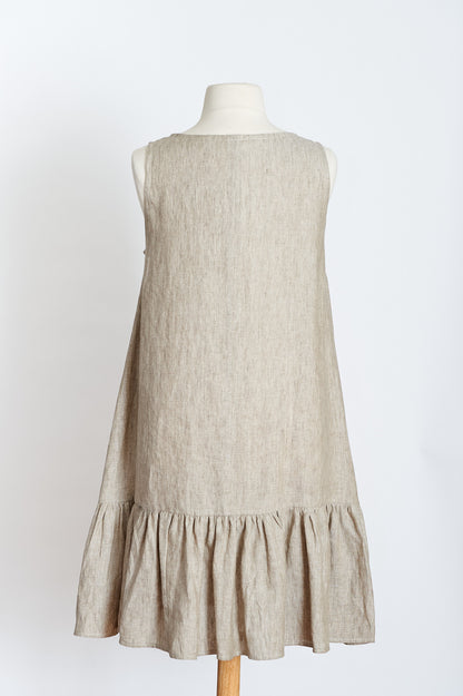 Puckle Street Ruffle | Beige Linen