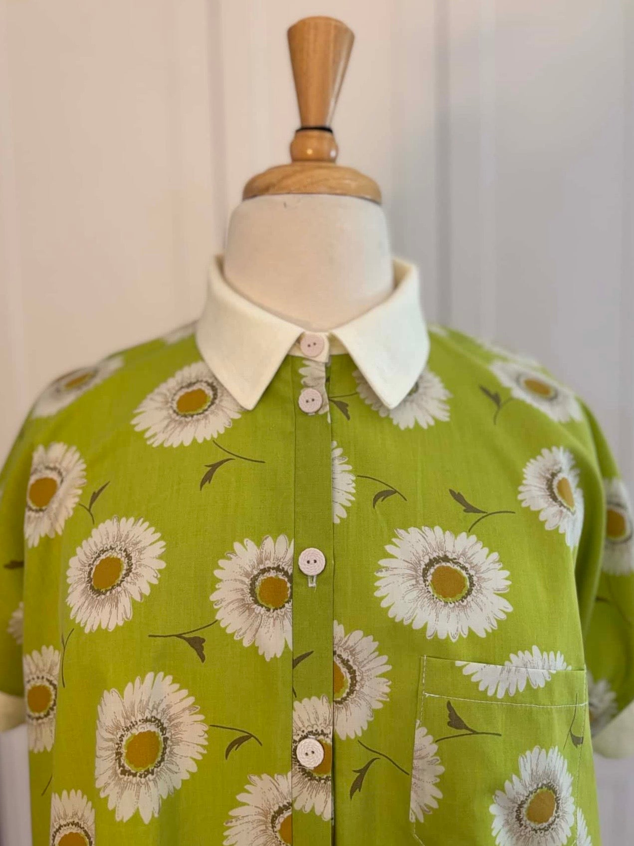 Bliss Shirt | Green & Cream Floral
