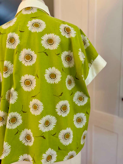 Bliss Shirt | Green & Cream Floral