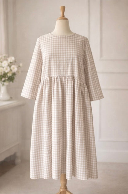 Yarraville | Beige & White Gingham