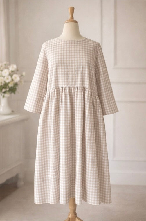 Yarraville | Beige & White Gingham