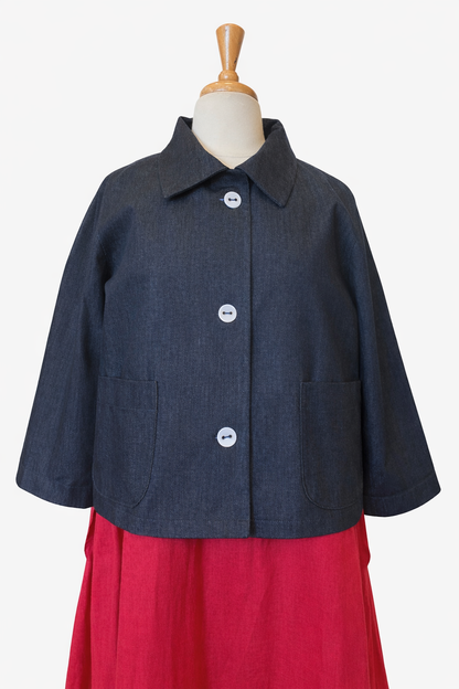 Twiggy Short | denim swing jacket