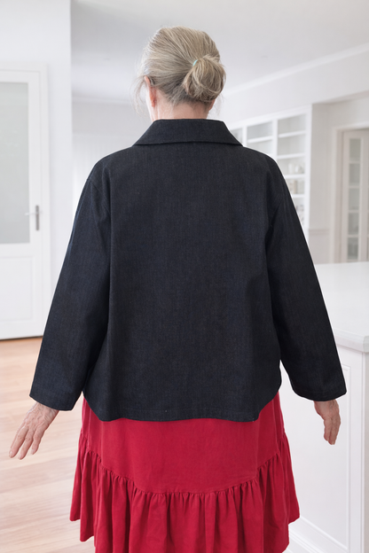 Twiggy Short | denim swing jacket