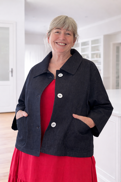 Twiggy Short | denim swing jacket