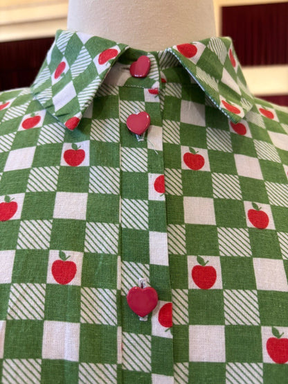 Bliss Shirt | Green + Red Apples | Cotton