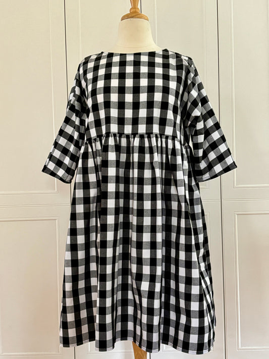 Nicola dress | black & white gingham