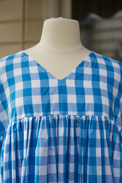 Ella Dress | Blue & White Gingham